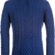 Men's Supersoft Merino Wool Zip Neck Jumper by Aran Mills - 3 Colours