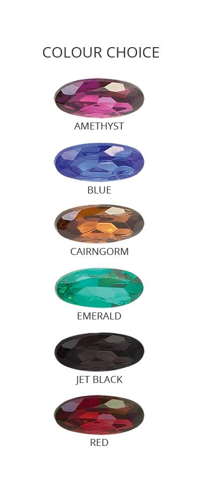 Plaid Brooch - Plain Thistle Design with Stone - Polished Finish