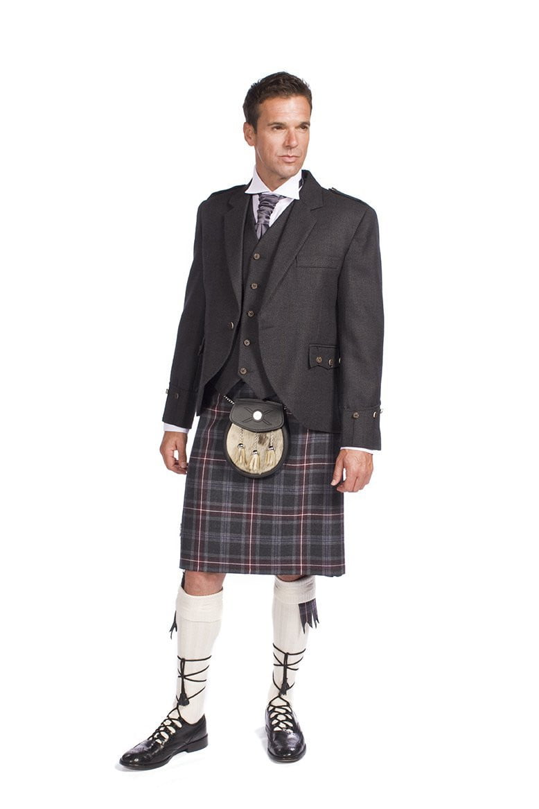 Men's 8 Yard Kilt - 13oz House of Edgar Mediumweight Wool Hebridean Heather - Made to Order