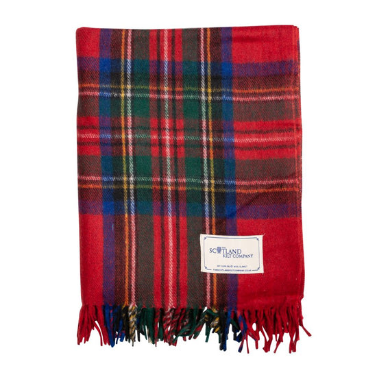 Wool Tartan Blanket - 60'' x 70'' - Royal Stewart