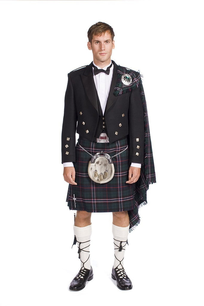 Instock Fly Plaid Prince Charlie Jacket Kilt Outfit Scotland Kilt Co US