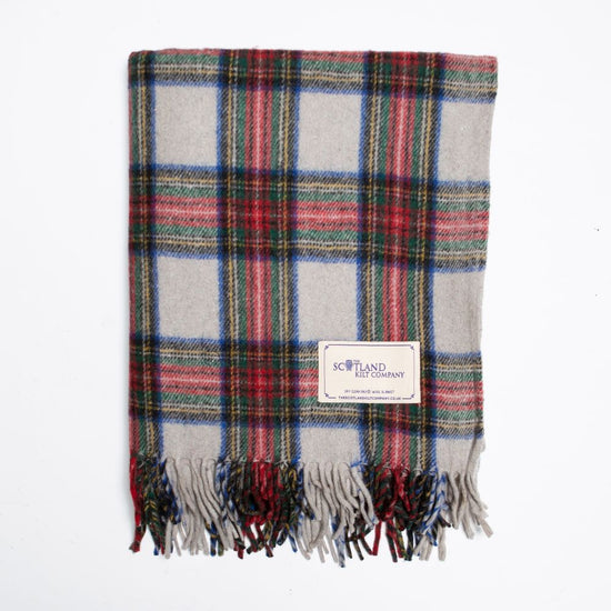 Wool Tartan Blanket - 60'' x 70'' - Stewart Dress