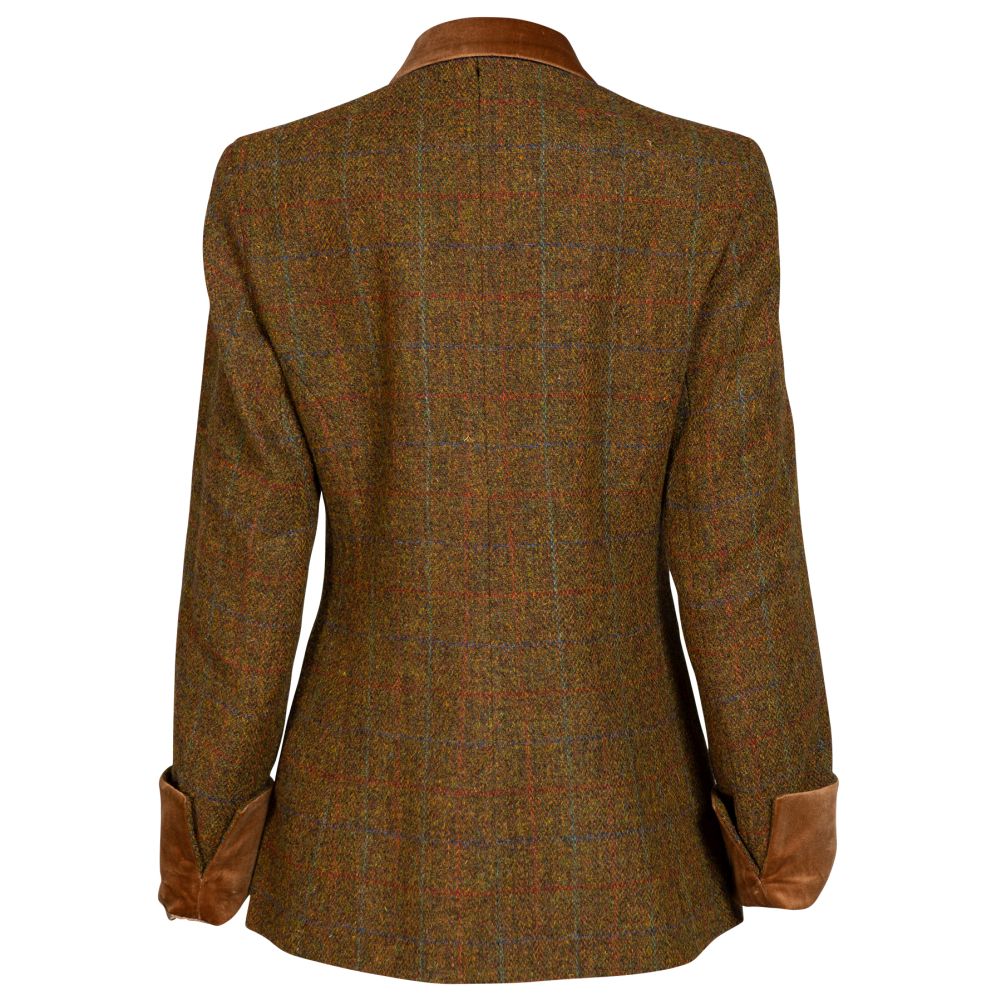 Women's Harris Tweed Jacket - Maggie - Brown Check | Scotland Kilt