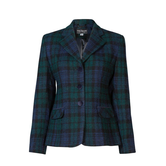 Women's Harris Tweed Jacket - Melanie - Black Watch - Autumn/Winter 2023