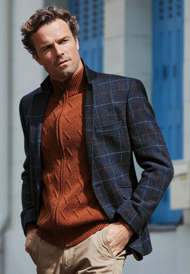 Mens Harris Tweed Tailored Fit Jacket - Aird - CLEARANCE