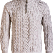 Men's Supersoft Merino Wool Zip Neck Jumper by Aran Mills - 3 Colours