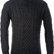 Men's Supersoft Merino Wool Zip Neck Jumper by Aran Mills - 3 Colours