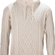 Men's Merino Wool Cowl Neck Jumper by Aran Mills - 2 Colours