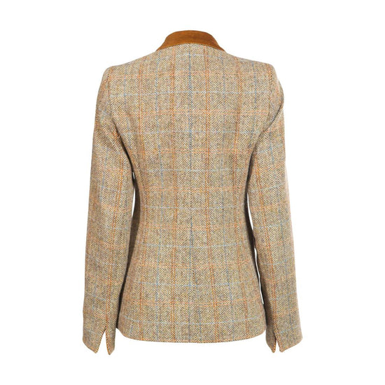 Women's Harris Tweed Jacket - Maggie - Light Brown Herringbone