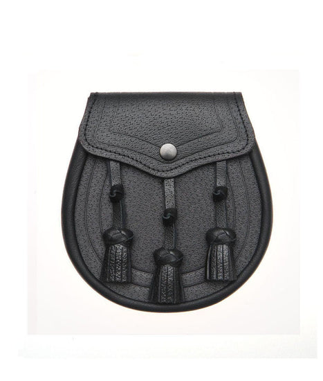 Classic Design Black Leather Sporran