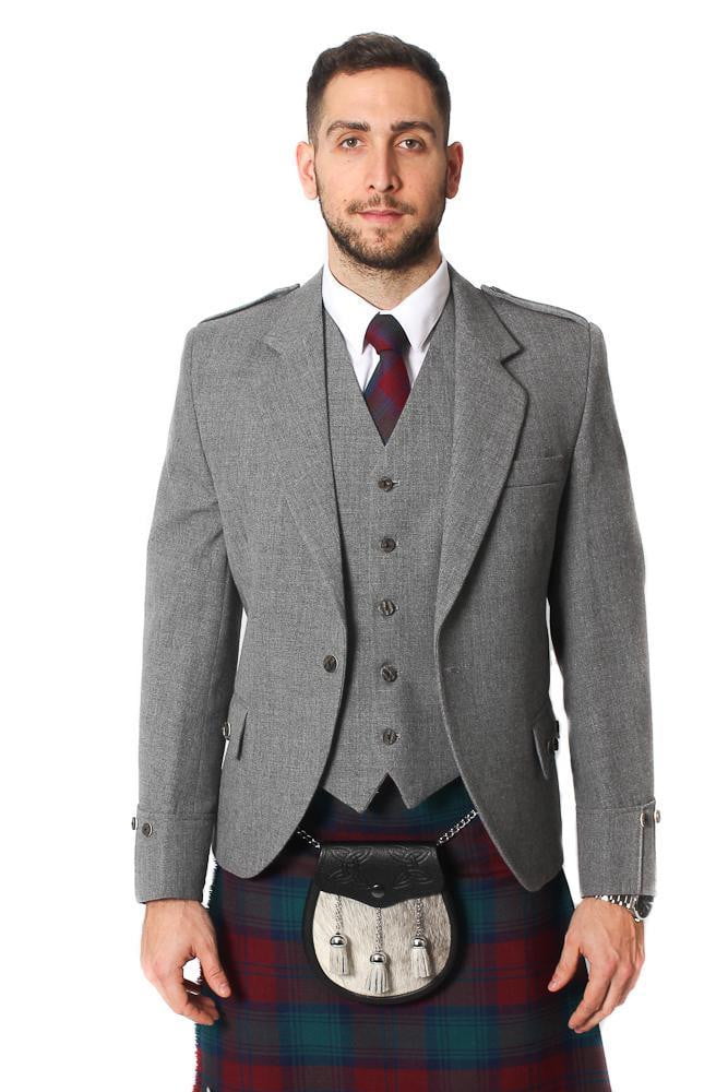 Grey Tweed Argyll Jacket And Vest main image 0