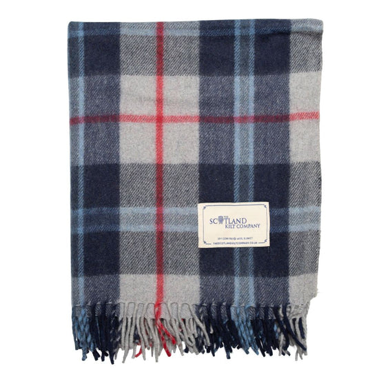 Wool Tartan Knee Blanket - 36'' x 59'' - Douglas Navy