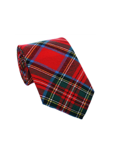 100% Wool Tartan Neck Tie - Royal Stewart Modern