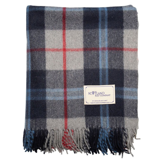 Wool Tartan Blanket - 60'' x 70'' - Douglas Navy