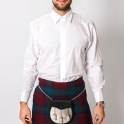 Standard Collar Formal Dress Shirt - Button Cuff - White