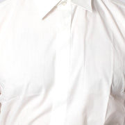 Standard Collar Formal Dress Shirt - Button Cuff - White