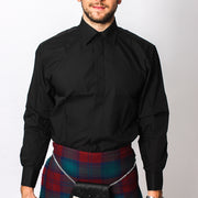 Standard Collar Formal Dress Shirt - Button Cuff - Black