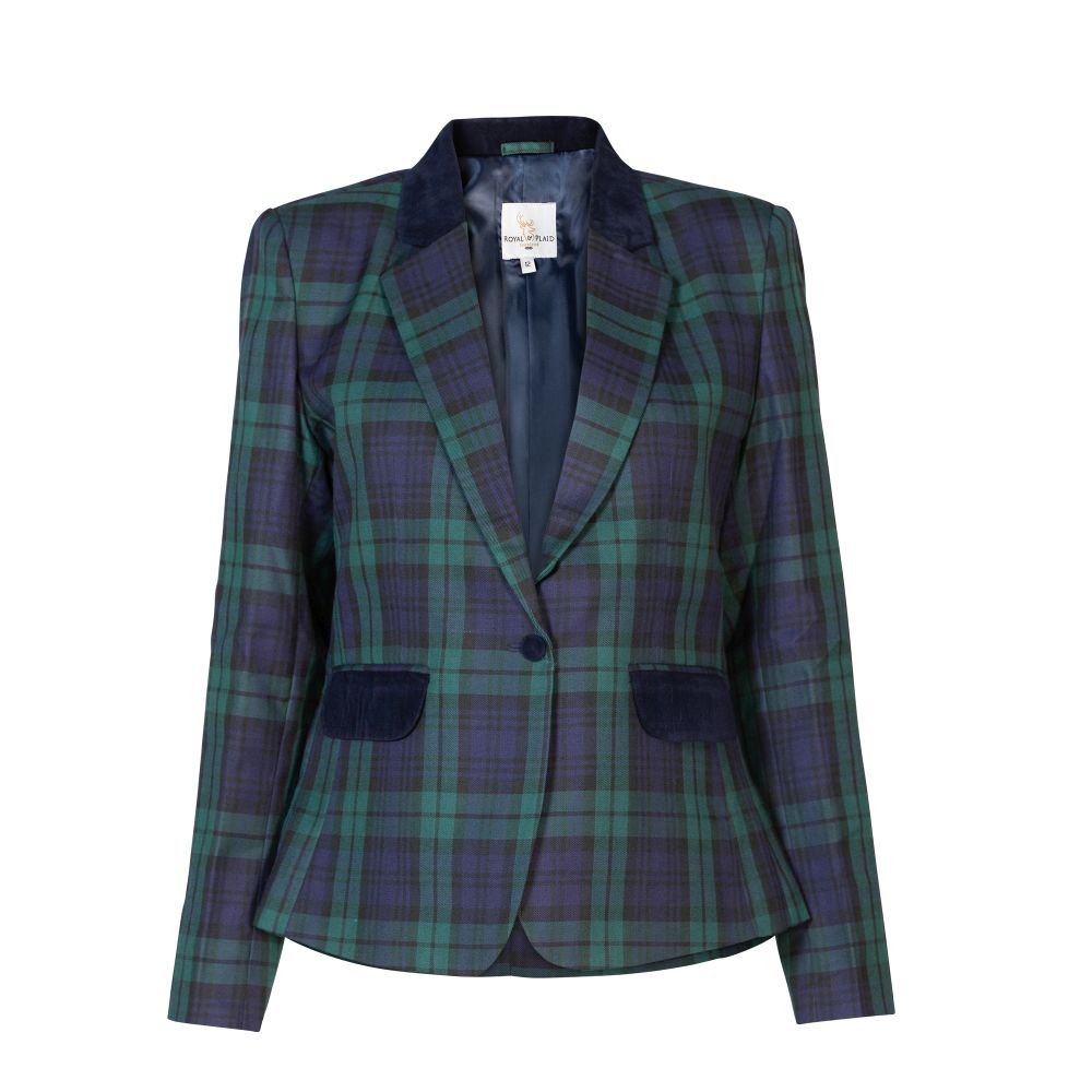 Tartan Plaid Blazer Coat REDISH TARTAN JACKET