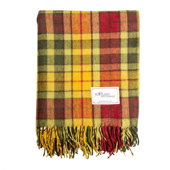 Wool Tartan Knee Blanket - 36'' x 59'' - Buchanan Autumn