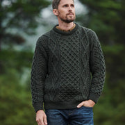 Mens Worsted Wool Sweater by Aran Mills - 2 Colours