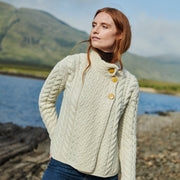 Louisburgh Ladies Cable Cardigan By Aran Mills