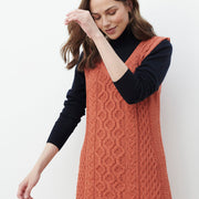 Ladies Merino Wool Sleeveless Short Dress By Aran Mills