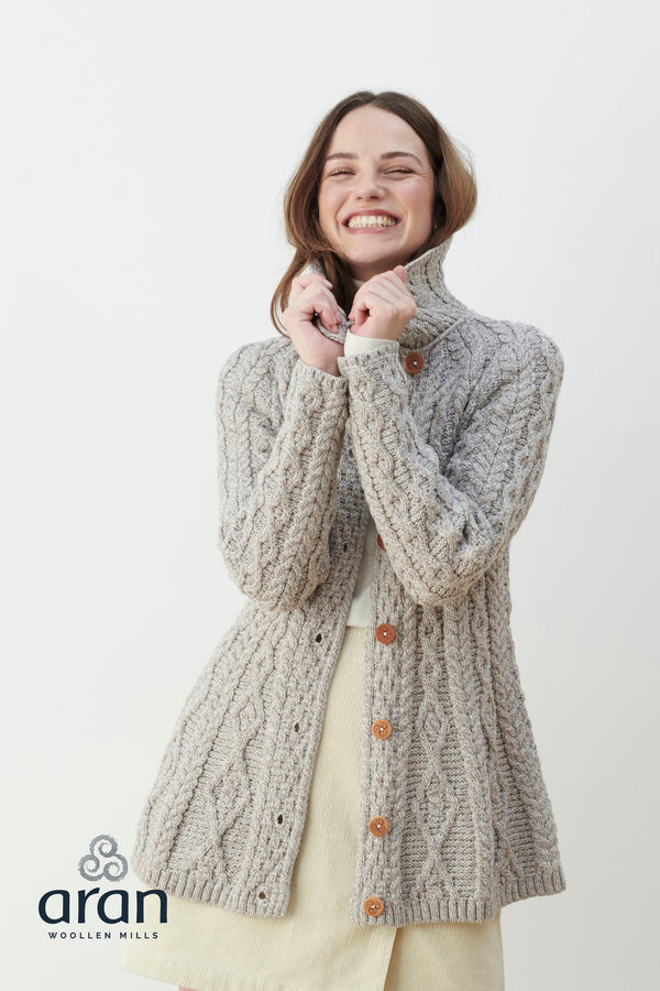 Women's Supersoft Merino Wool 7 Button Cardigan by Aran Mills - 3 Colours