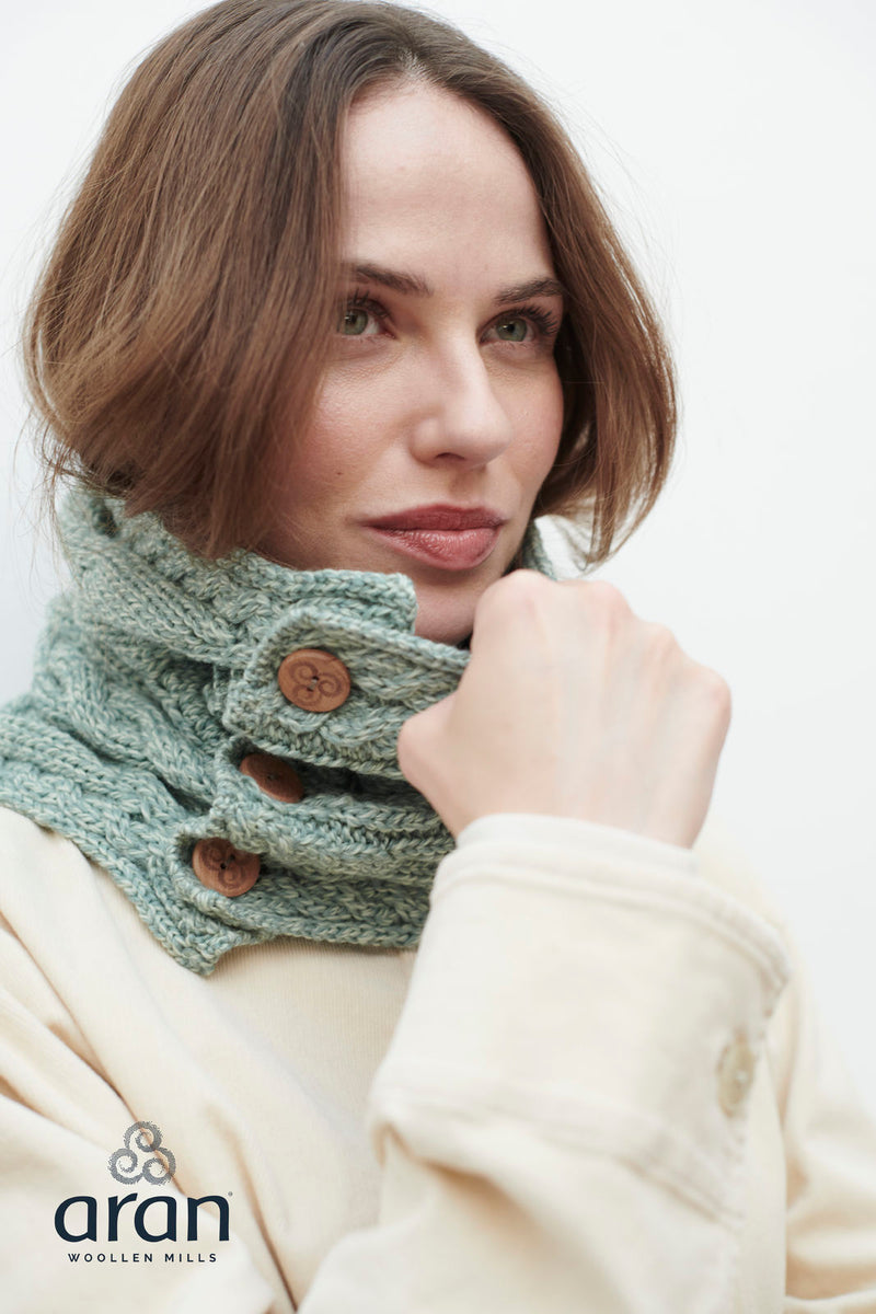 Ladies Supersoft Merino 5 Button Snood by Aran Mills - 5 Colours