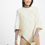 Women's Supersoft Merino Wool Large Weave Poncho by Aran Mills
