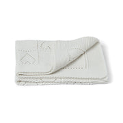 Baby Supersoft Merino Wool Blanket with Heart Design by Aran Mills - 2 Colours