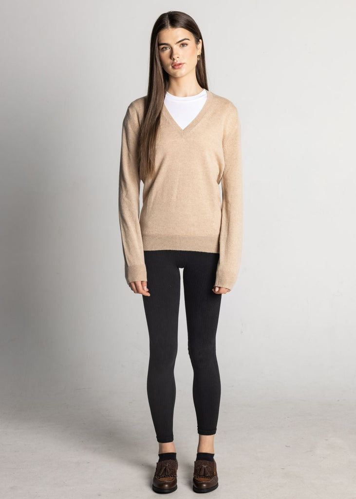 & Isla T Cashmere WHIP Crew Grey & Pink Jumper main image 0