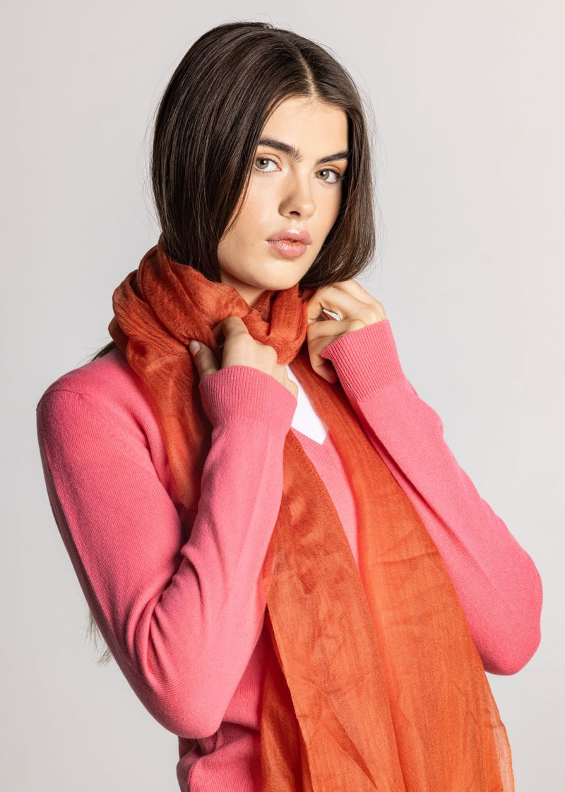 Ultra Fine Cashmere Pashmina - Orange