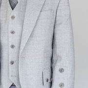 Men's Light Grey Braemar Jacket & Vest - CLEARANCE