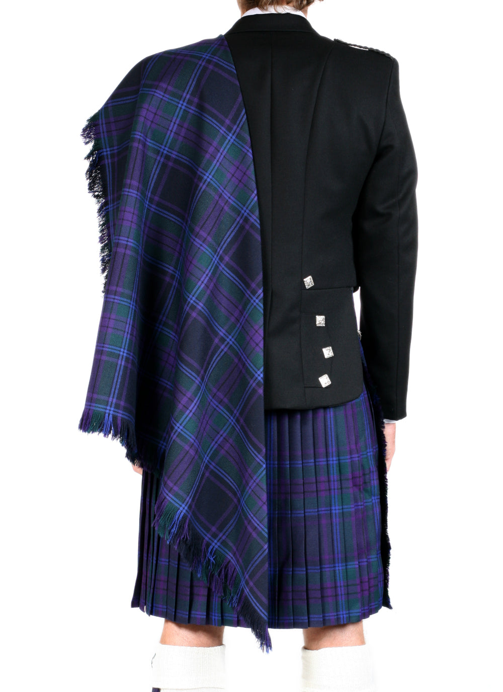 Traditional wool fringed fly plaid Scotland Kilt Co US