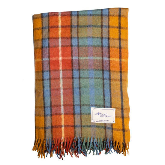 Wool Tartan King Size Rug 69'' x 98'' - Antique Buchanan