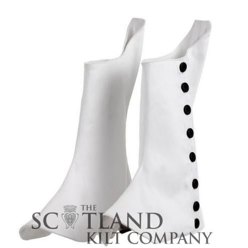 Piper s Spats with Black Buttons Scotland Kilt Co US