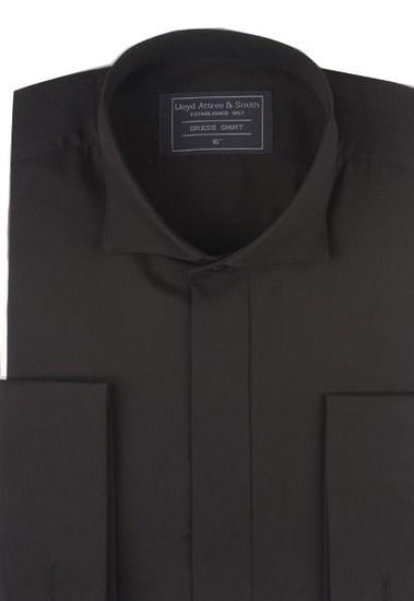 Victorian Wing Collar Dress Shirt - Black