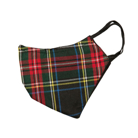 Tartan Layered Face Mask - Black Stewart