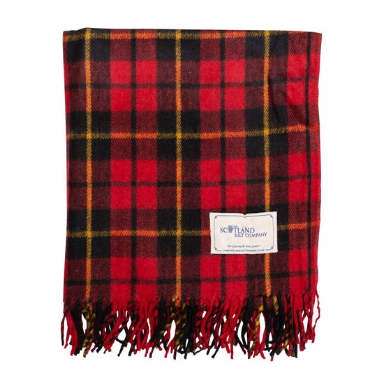 Wool Tartan Lap Blanket 29'' x 70'' - Wallace