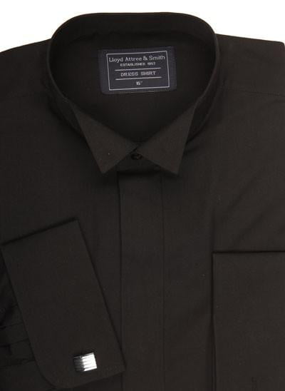 Wing Collar Formal Dress Shirt - Black - CLEARANCE Wing Collar Formal Dress Shirt - Black - CLEARANCE