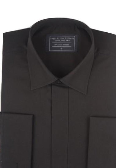 Standard Collar Formal Dress Shirt - Black