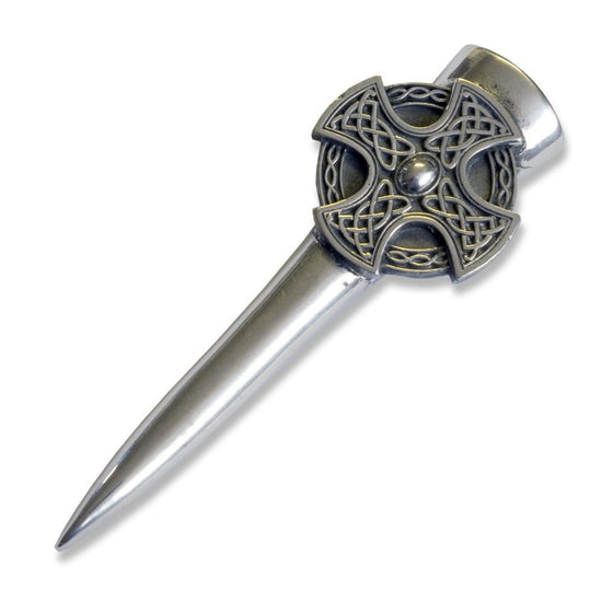 Intricate Celtic Cross Kilt Pin