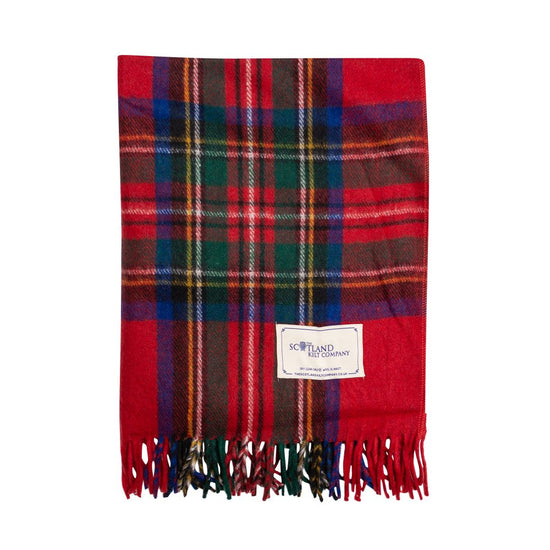 Wool Tartan Lap Blanket 29'' x 70'' - Royal Stewart