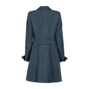 Women's Harris Tweed Coat - Tara - Navy/Green Mini-Check