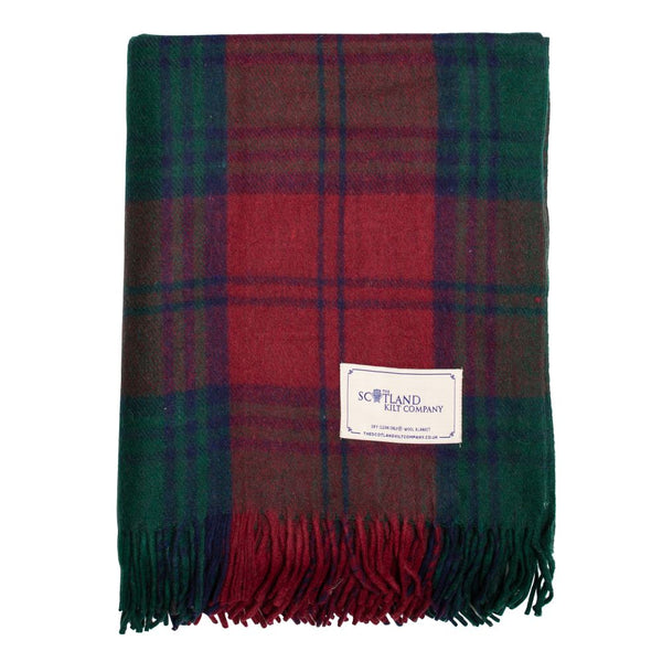 Wool Tartan Blanket - 60'' x 70'' - Lindsay