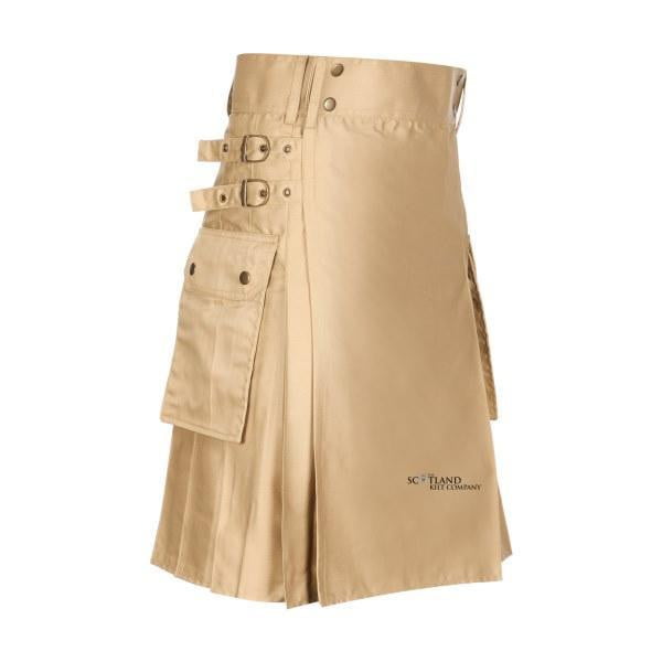 Khaki Utility Kilt | Scotland Kilt Co US