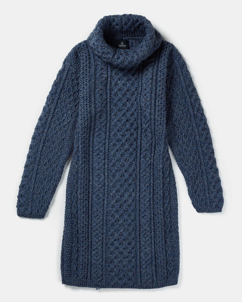 Ladies Merino Wool Sweater Short Dress By Aran Mills
