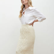 Ladies Merino Wool 3/4 Length Skirt By Aran Mills
