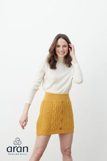 Ladies Merino Wool Mini Skirt By Aran Mills