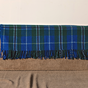 Wool Tartan Knee Blanket - 36'' x 59'' - Douglas Blue